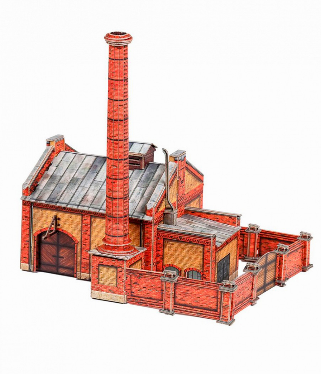 3D Puzzle KARTONMODELLBAU Modell Geschenk Spielzeug Eisenbahn Kesselhaus Neu